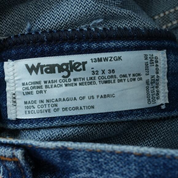 Wrangler Jeans Mens 32x36 Blue Cowboy Cut Original Fit 13MWZGK Western Rodeo - Picture 5 of 9